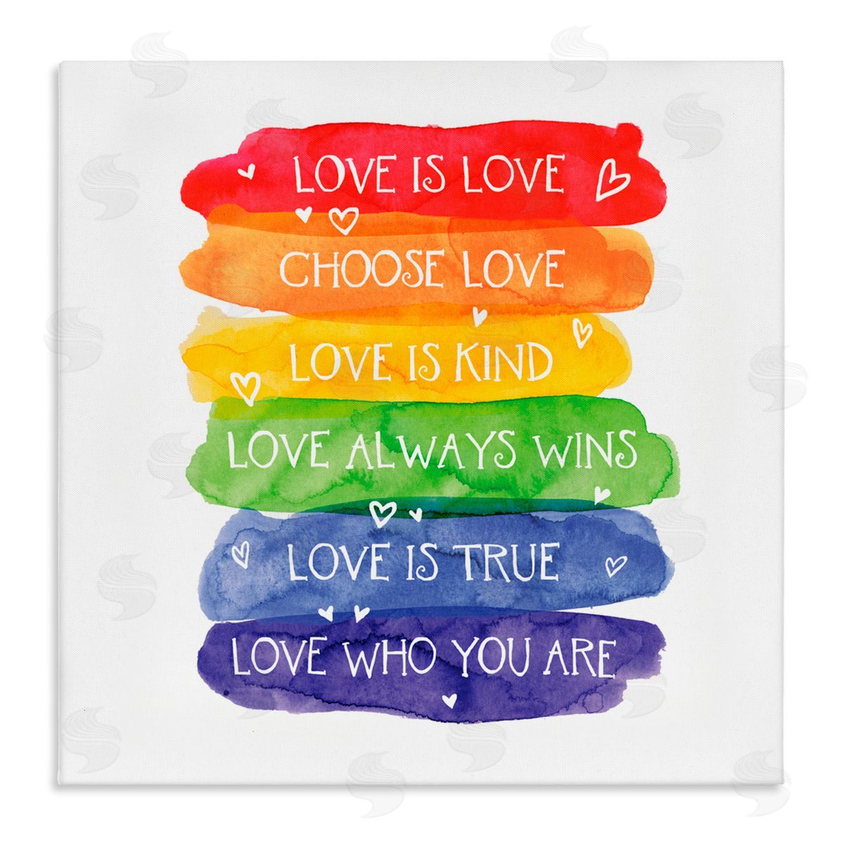 Tim Coffey Love Who You Are Rainbow Canvas Wall Art Print
