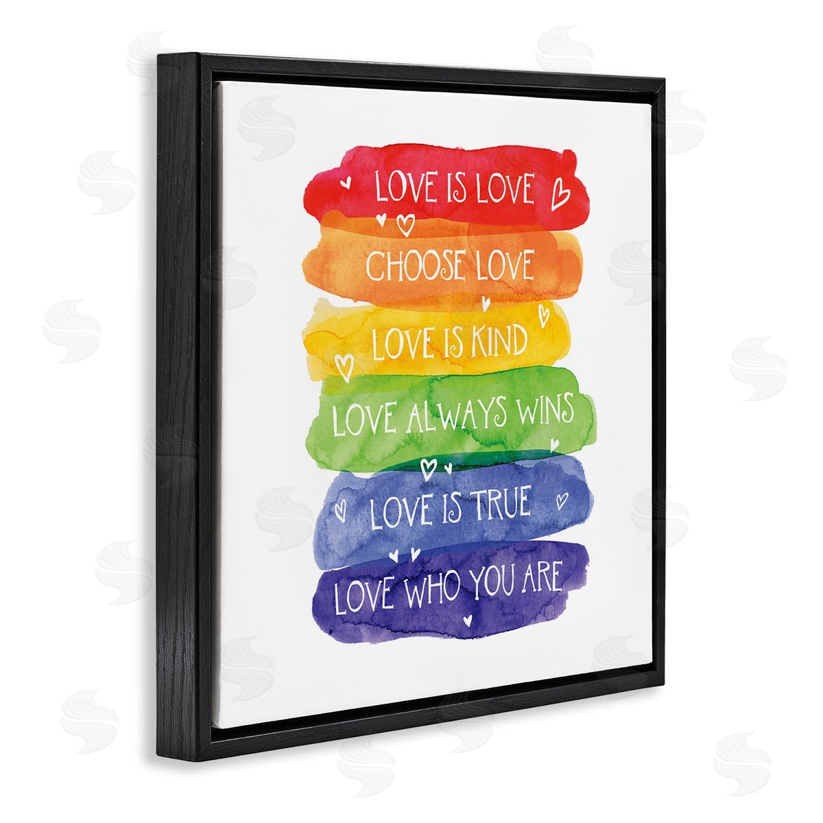 Tim Coffey Love Who You Are Rainbow Canvas Wall Art Print