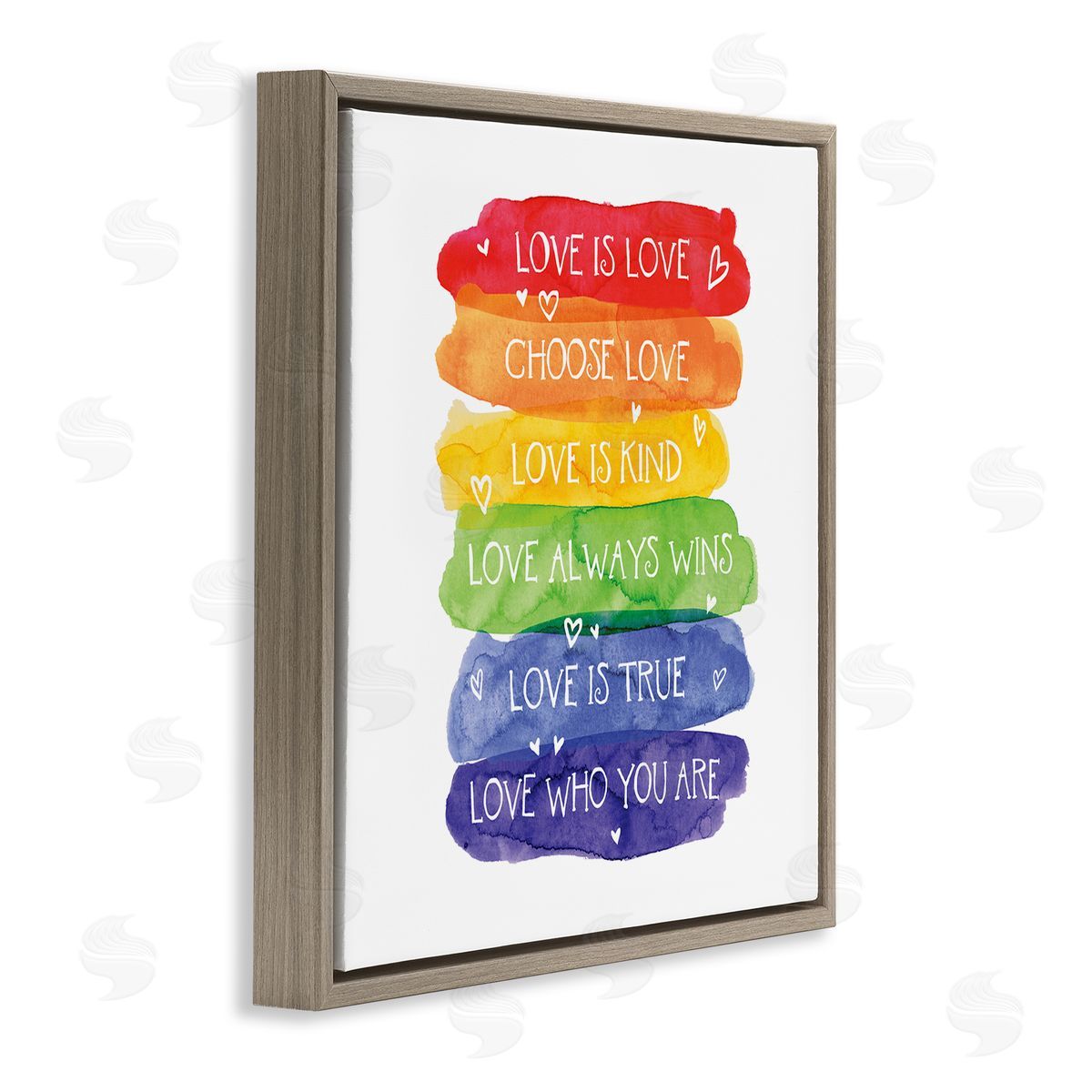 Tim Coffey Love Who You Are Rainbow Canvas Wall Art Print