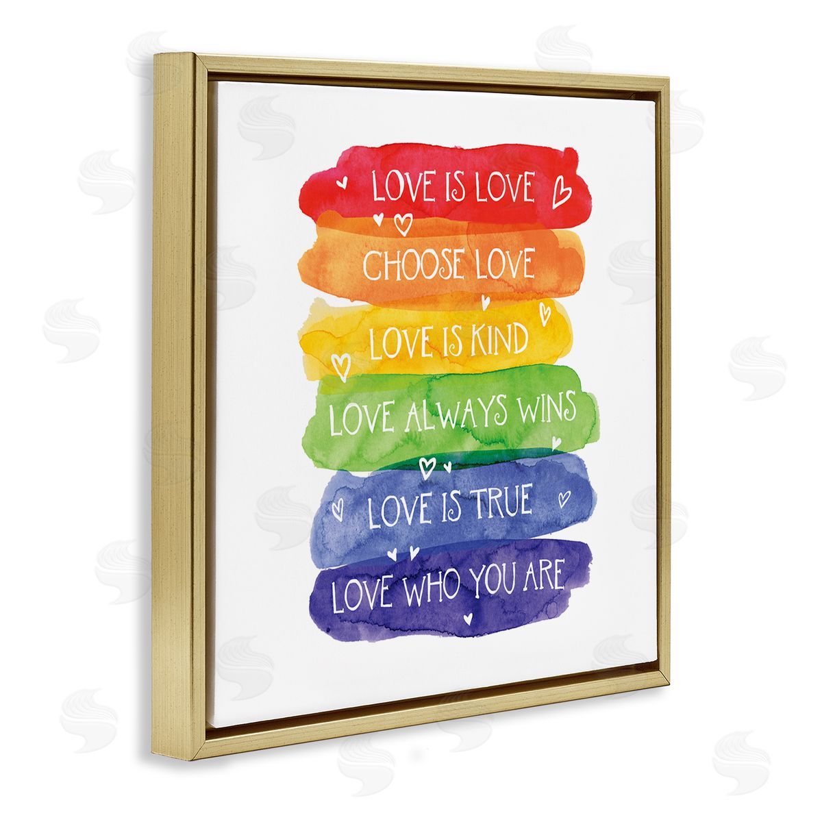 Tim Coffey Love Who You Are Rainbow Canvas Wall Art Print