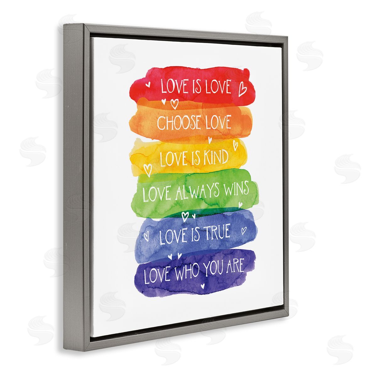 Tim Coffey Love Who You Are Rainbow Canvas Wall Art Print