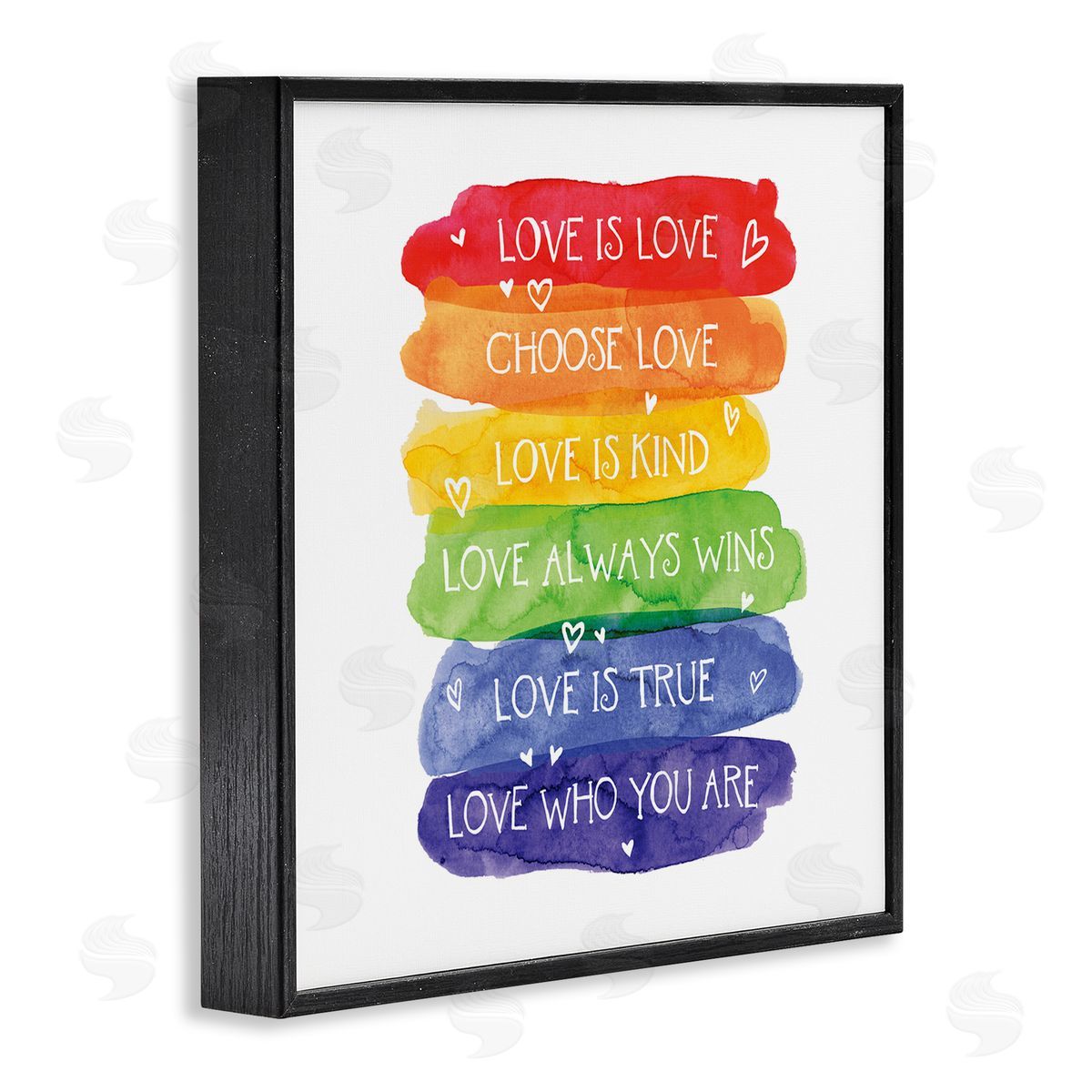 Tim Coffey Love Who You Are Rainbow Canvas Wall Art Print