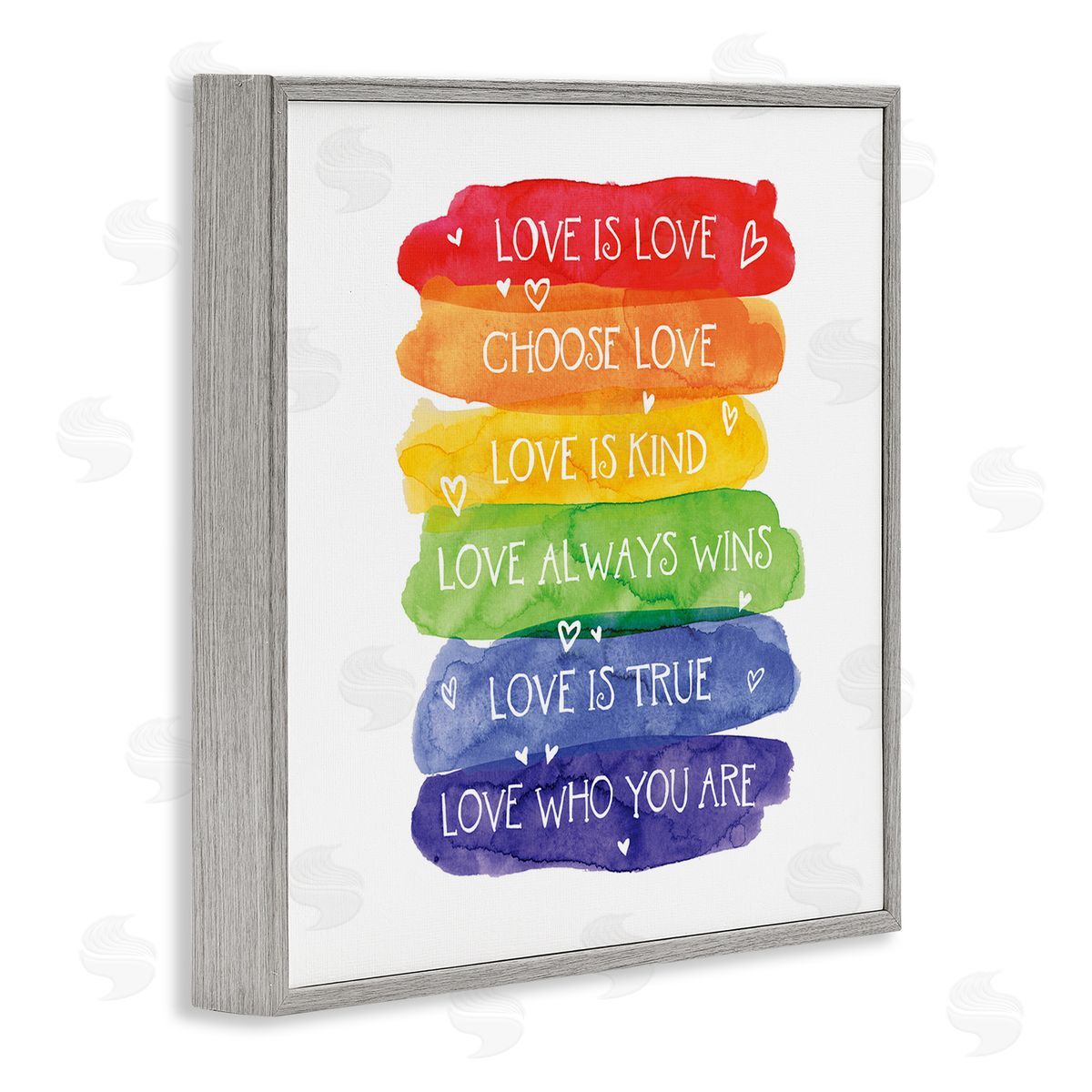 Tim Coffey Love Who You Are Rainbow Canvas Wall Art Print