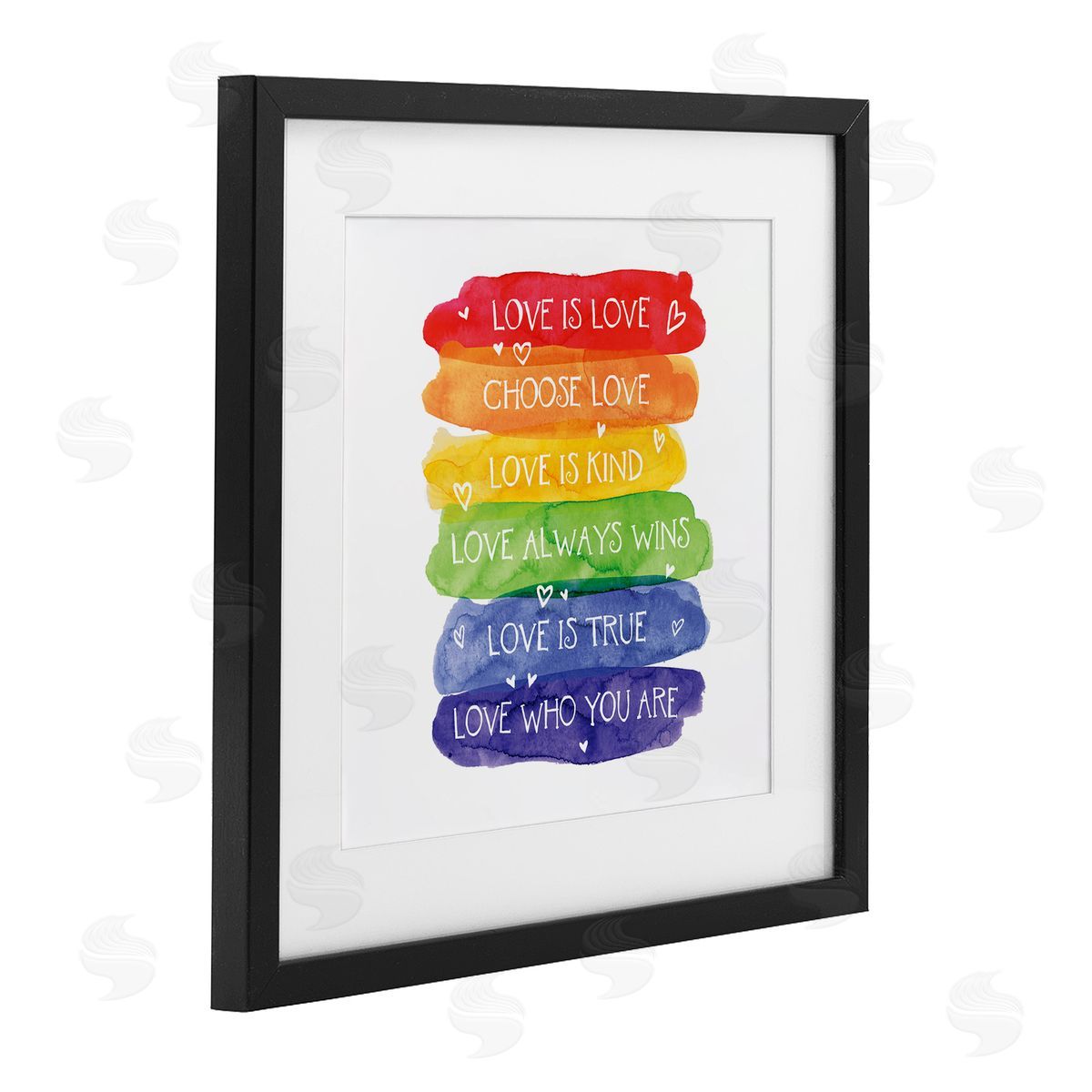 Tim Coffey Love Who You Are Rainbow Canvas Wall Art Print