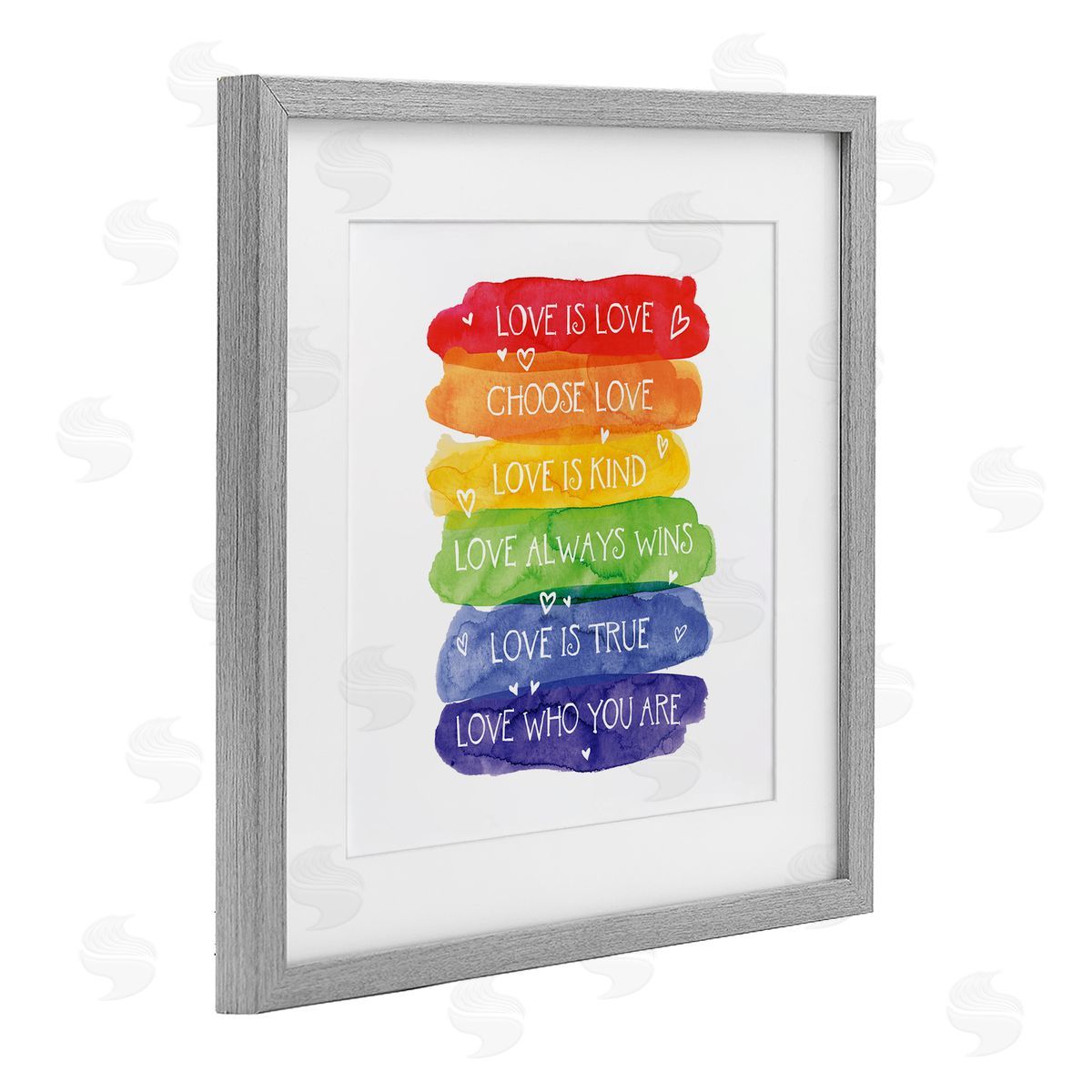 Tim Coffey Love Who You Are Rainbow Canvas Wall Art Print