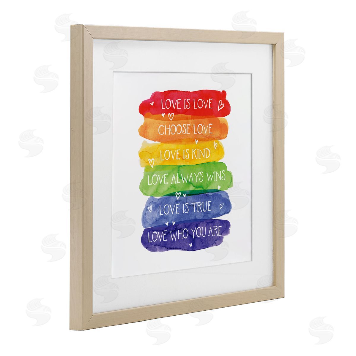 Tim Coffey Love Who You Are Rainbow Canvas Wall Art Print