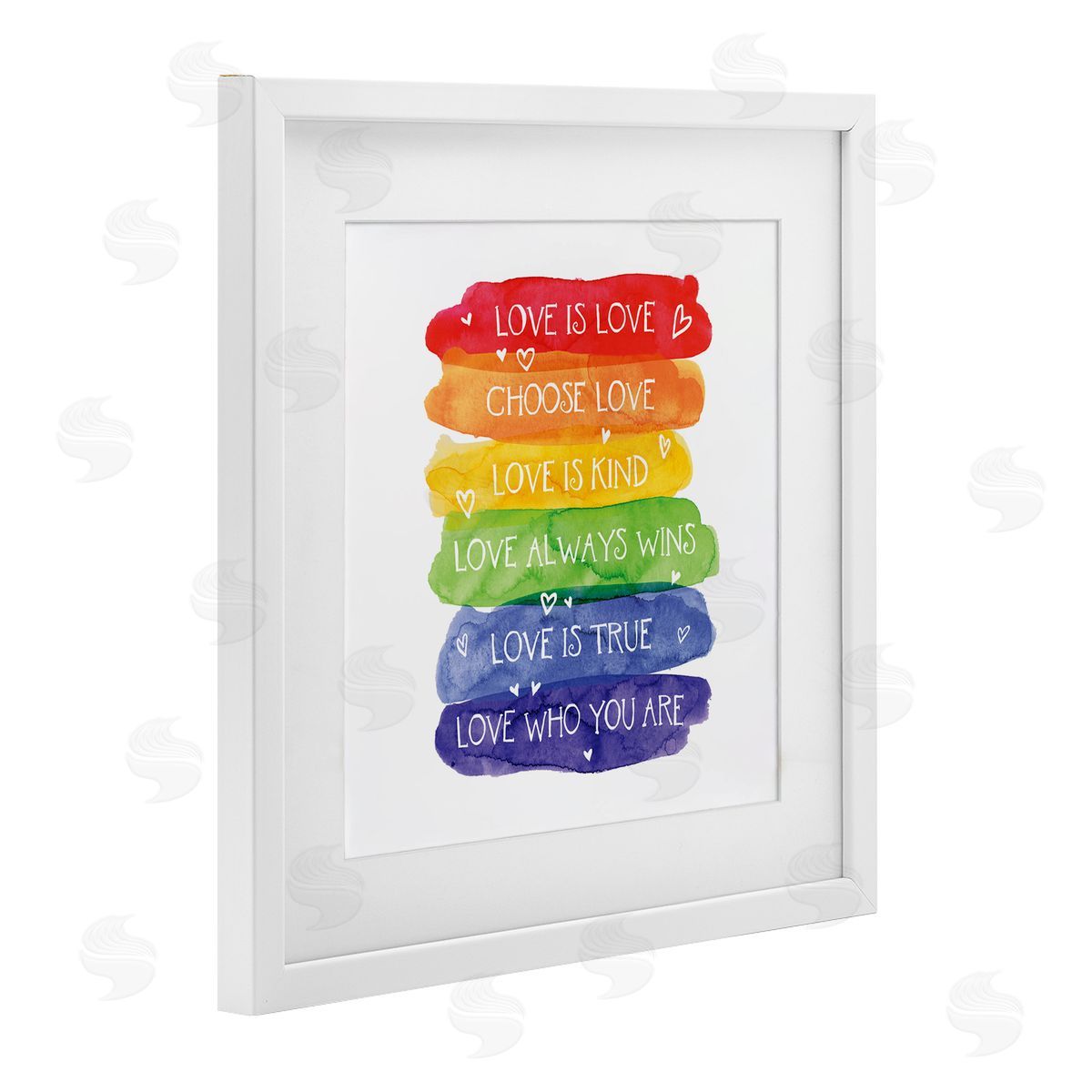 Tim Coffey Love Who You Are Rainbow Canvas Wall Art Print