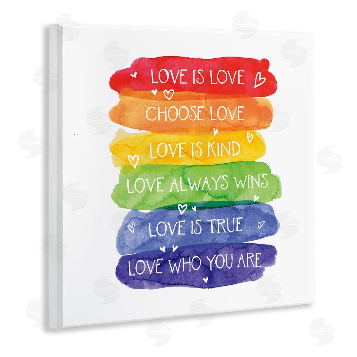 Tim Coffey Love Who You Are Rainbow Canvas Wall Art Print