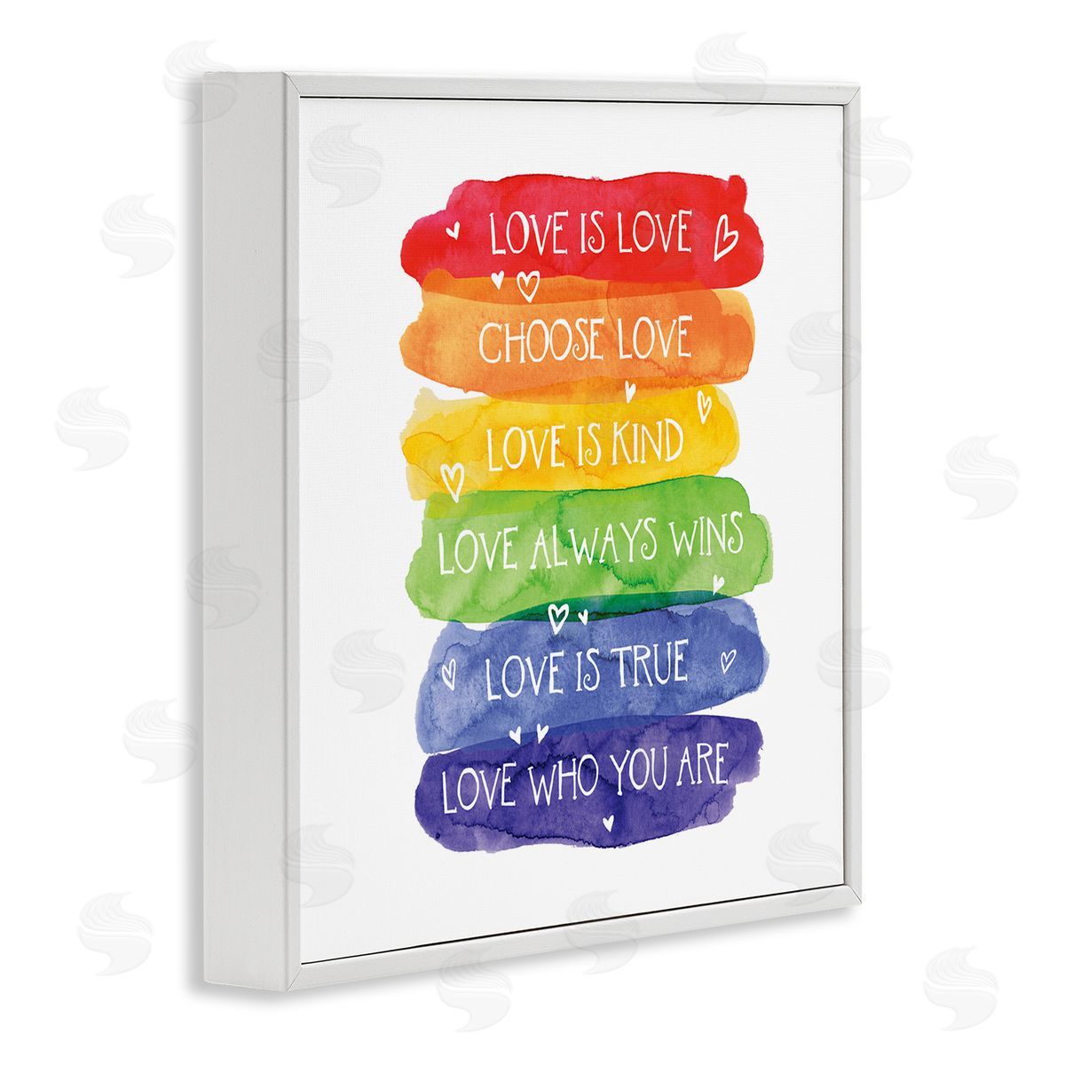 Tim Coffey Love Who You Are Rainbow Canvas Wall Art Print