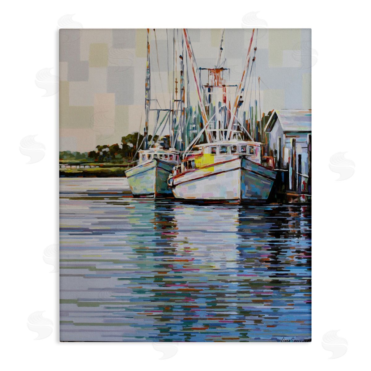 Linda Sperruzzi | Shrimp Boat Reflections Painting