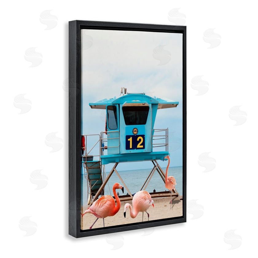 Ashley Singleton | Beach Shore with Flamingoes