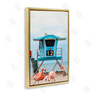 Ashley Singleton | Beach Shore with Flamingoes