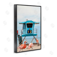 Ashley Singleton | Beach Shore with Flamingoes
