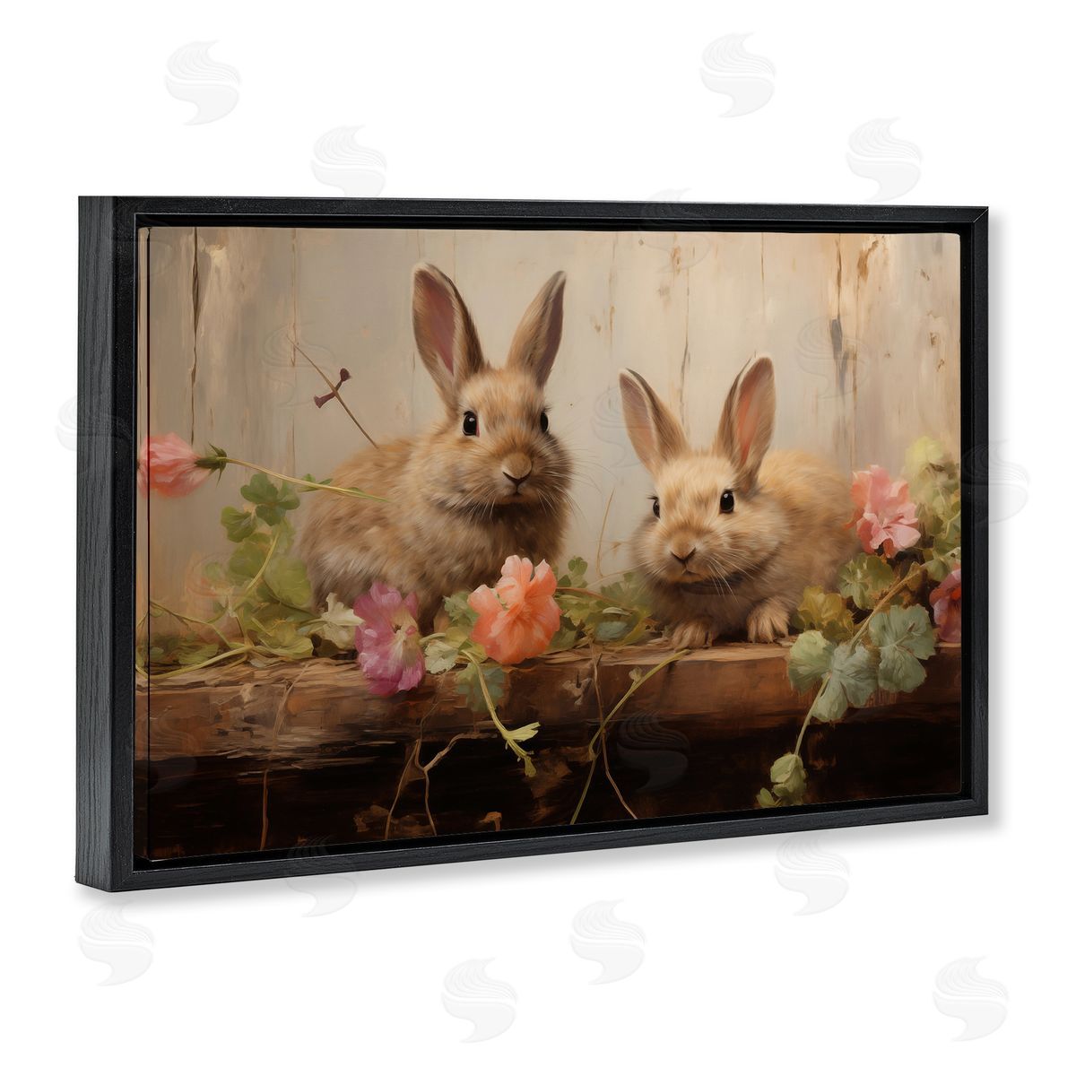 Arlington Prints | Easter Bunnies with Garden Blooms