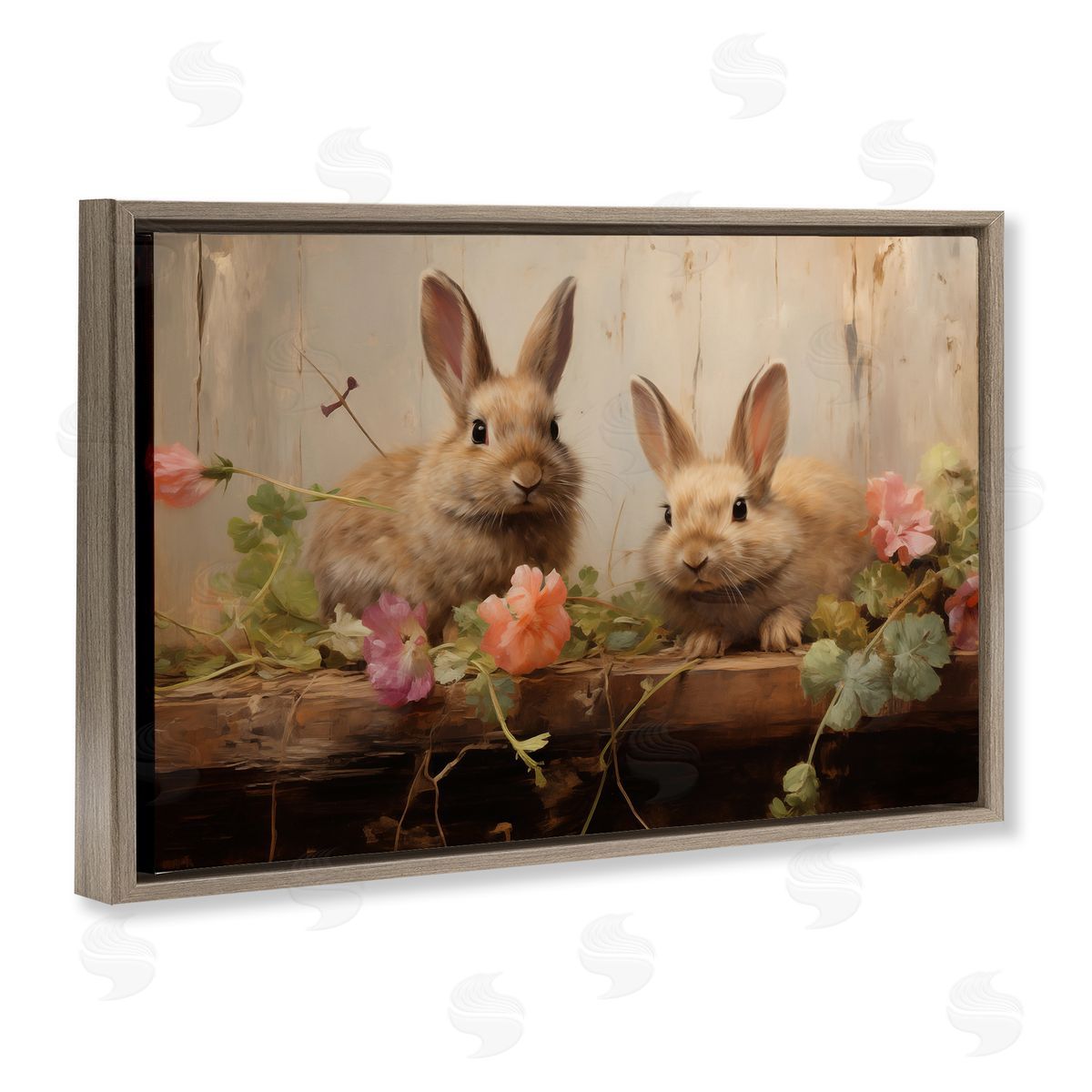 Arlington Prints | Easter Bunnies with Garden Blooms