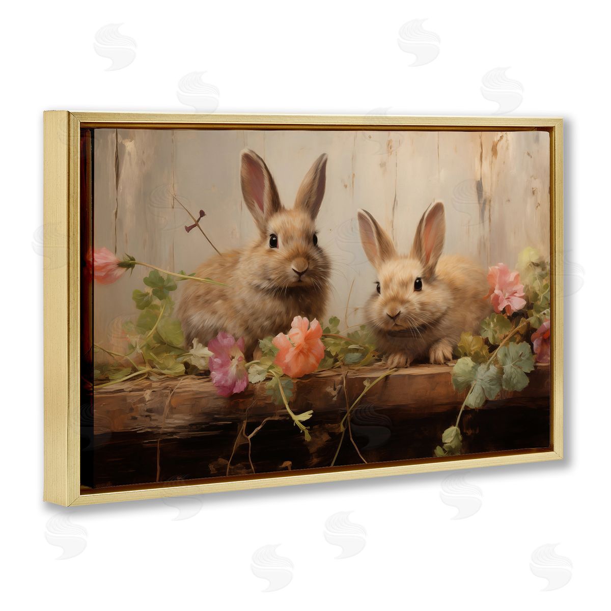 Arlington Prints | Easter Bunnies with Garden Blooms