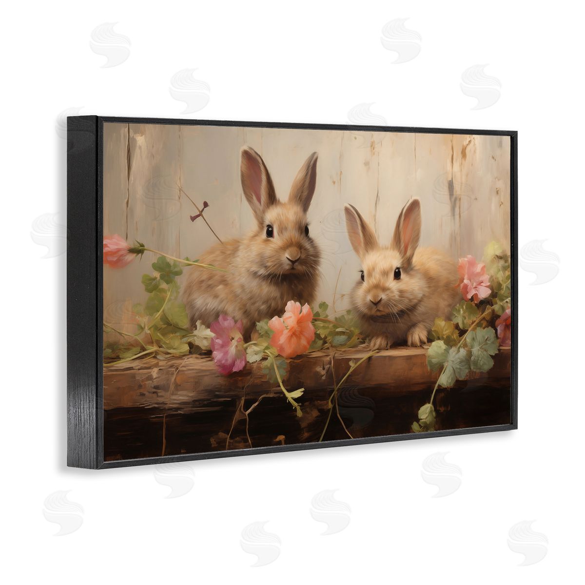 Arlington Prints | Easter Bunnies with Garden Blooms