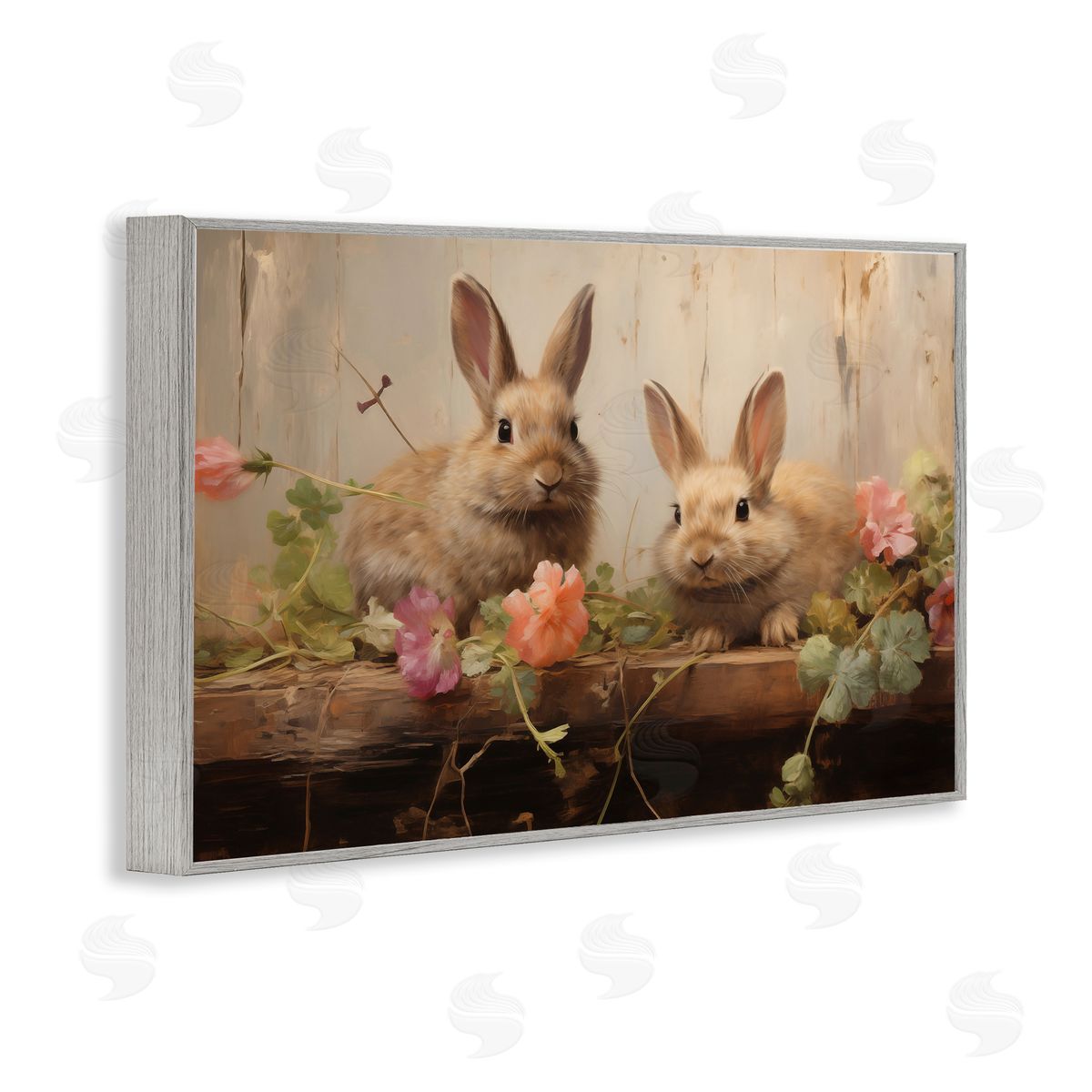 Arlington Prints | Easter Bunnies with Garden Blooms