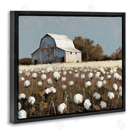 Arlington Prints | White Barn in Cotton Field