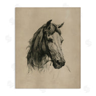 Arlington Prints | Charcoal Horse Portrait