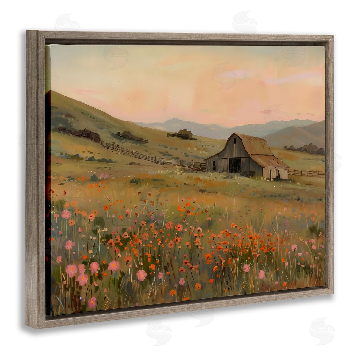 Arlington Prints | Autumn Barn Pastoral View