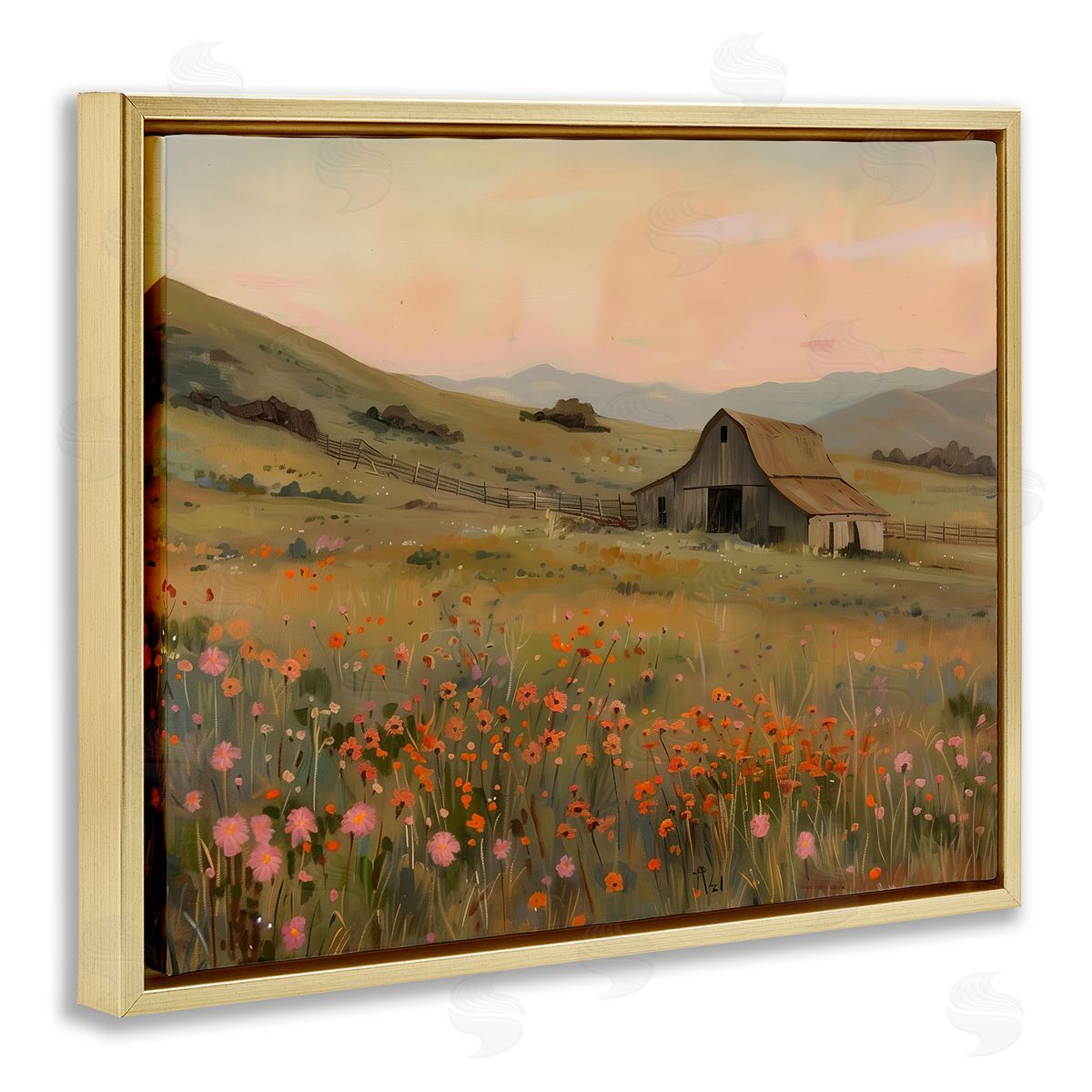 Arlington Prints | Autumn Barn Pastoral View