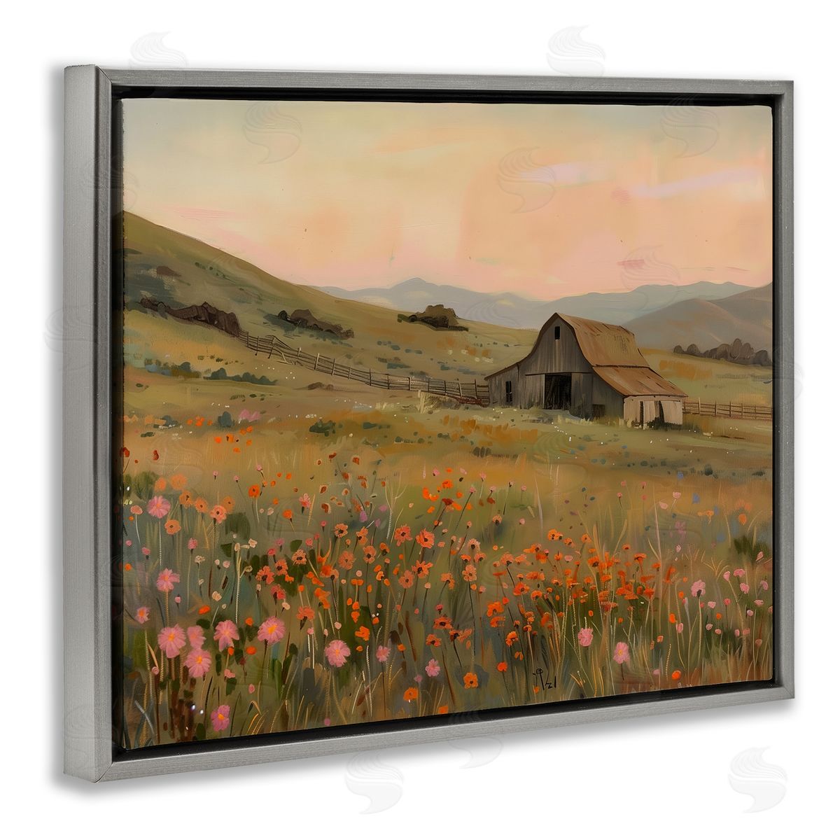 Arlington Prints | Autumn Barn Pastoral View