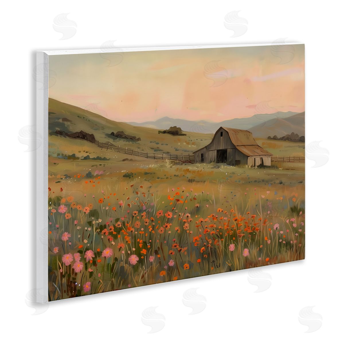 Arlington Prints | Autumn Barn Pastoral View