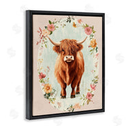 Petal Prints Design | Peach Flower Border Cow