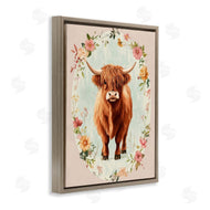 Petal Prints Design | Peach Flower Border Cow