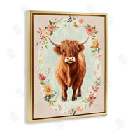 Petal Prints Design | Peach Flower Border Cow