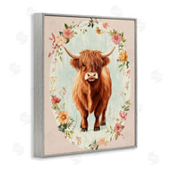 Petal Prints Design | Peach Flower Border Cow
