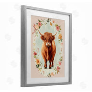 Petal Prints Design | Peach Flower Border Cow