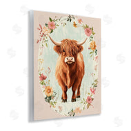 Petal Prints Design | Peach Flower Border Cow