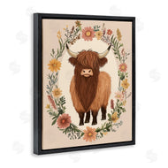 Petal Prints Design | Cutesy Floral Highland Cow