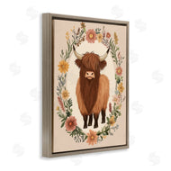 Petal Prints Design | Cutesy Floral Highland Cow