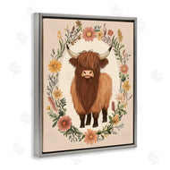 Petal Prints Design | Cutesy Floral Highland Cow