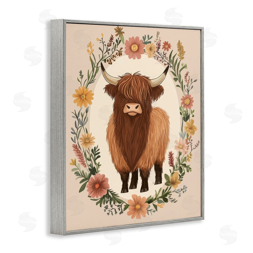 Petal Prints Design | Cutesy Floral Highland Cow