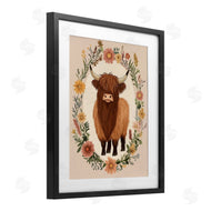 Petal Prints Design | Cutesy Floral Highland Cow