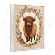 Petal Prints Design | Cutesy Floral Highland Cow