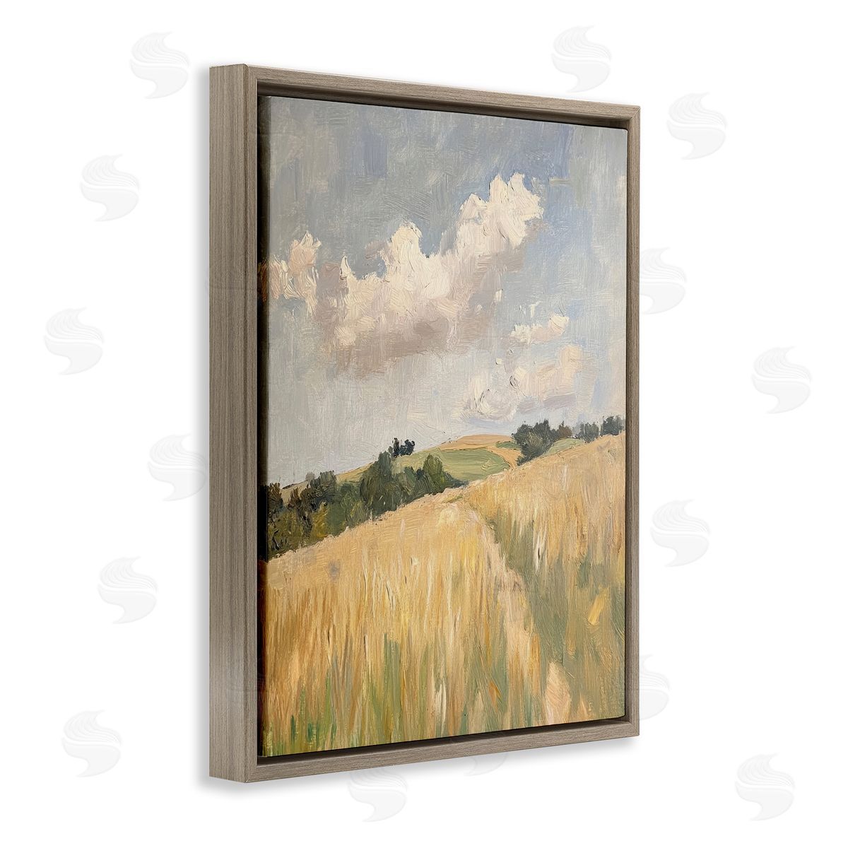 Petal Prints Design Walked Through Wheat Canvas Wall Art Print