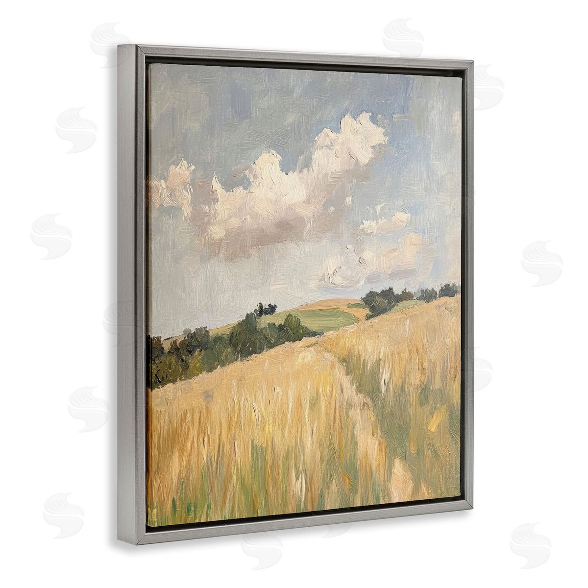 Petal Prints Design Walked Through Wheat Canvas Wall Art Print