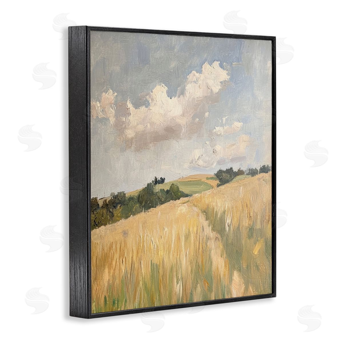Petal Prints Design Walked Through Wheat Canvas Wall Art Print