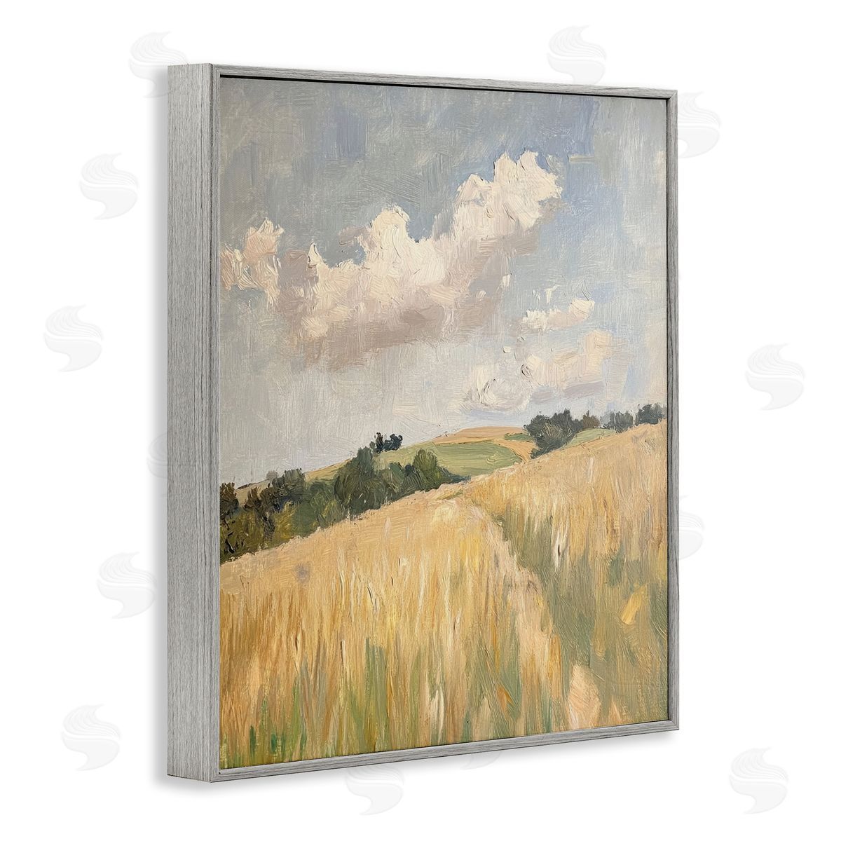 Petal Prints Design Walked Through Wheat Canvas Wall Art Print