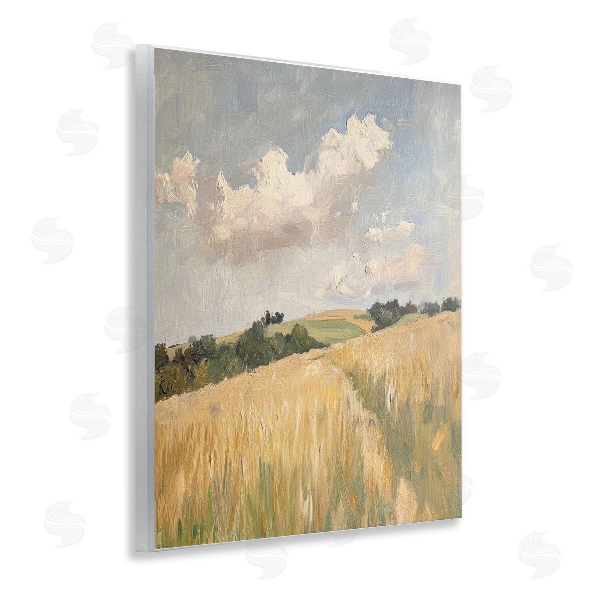 Petal Prints Design Walked Through Wheat Canvas Wall Art Print