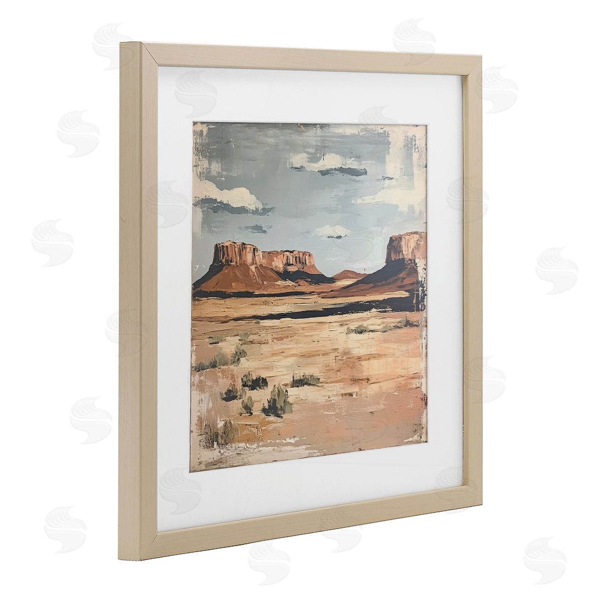 Petal Prints Design Vintage Desert Postcard Canvas Wall Art Print