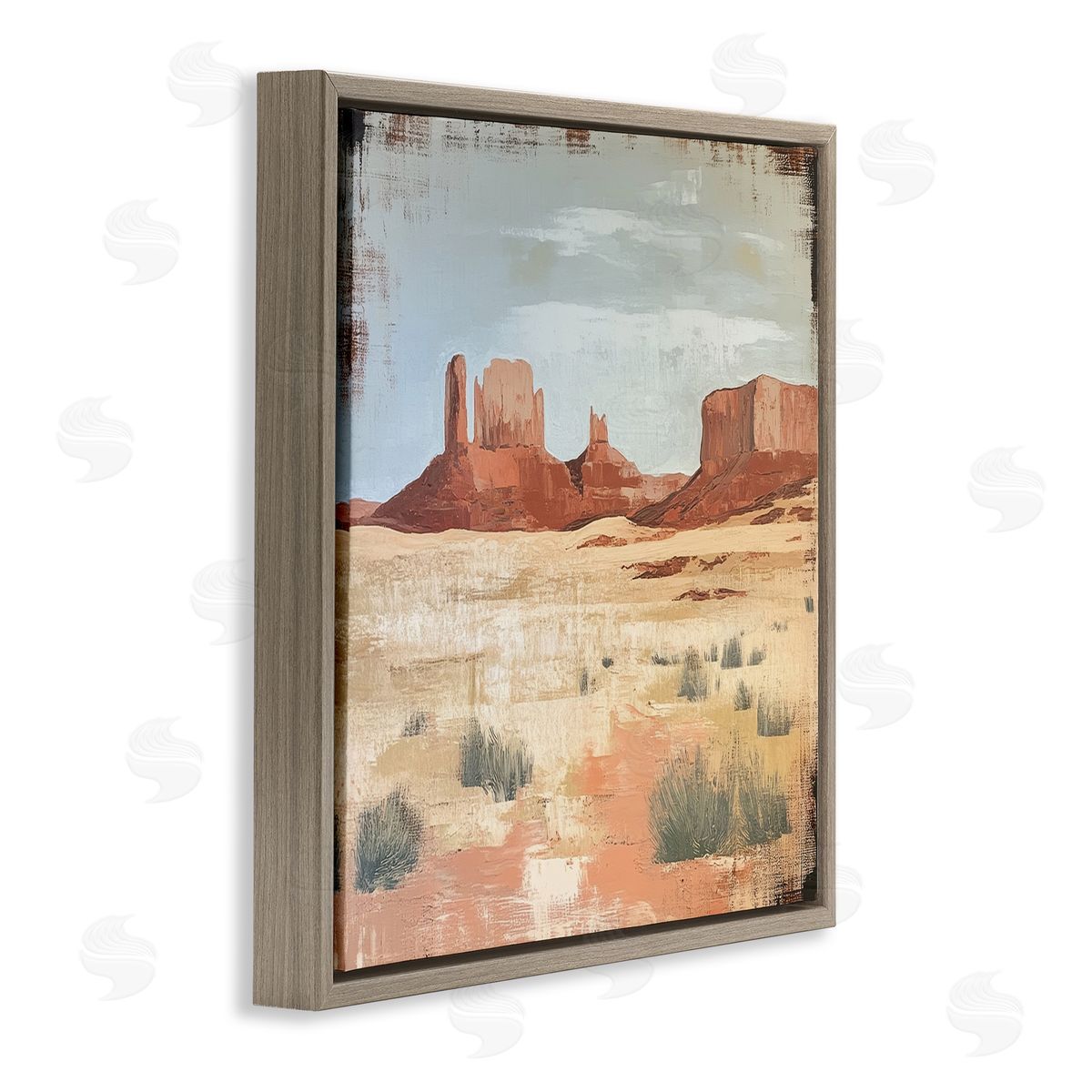 Petal Prints Design Desert Postcard Mesa Canvas Wall Art Print