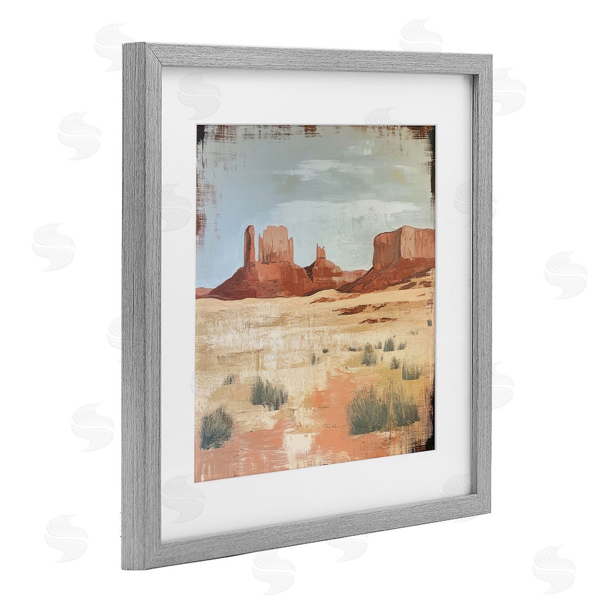 Petal Prints Design Desert Postcard Mesa Canvas Wall Art Print