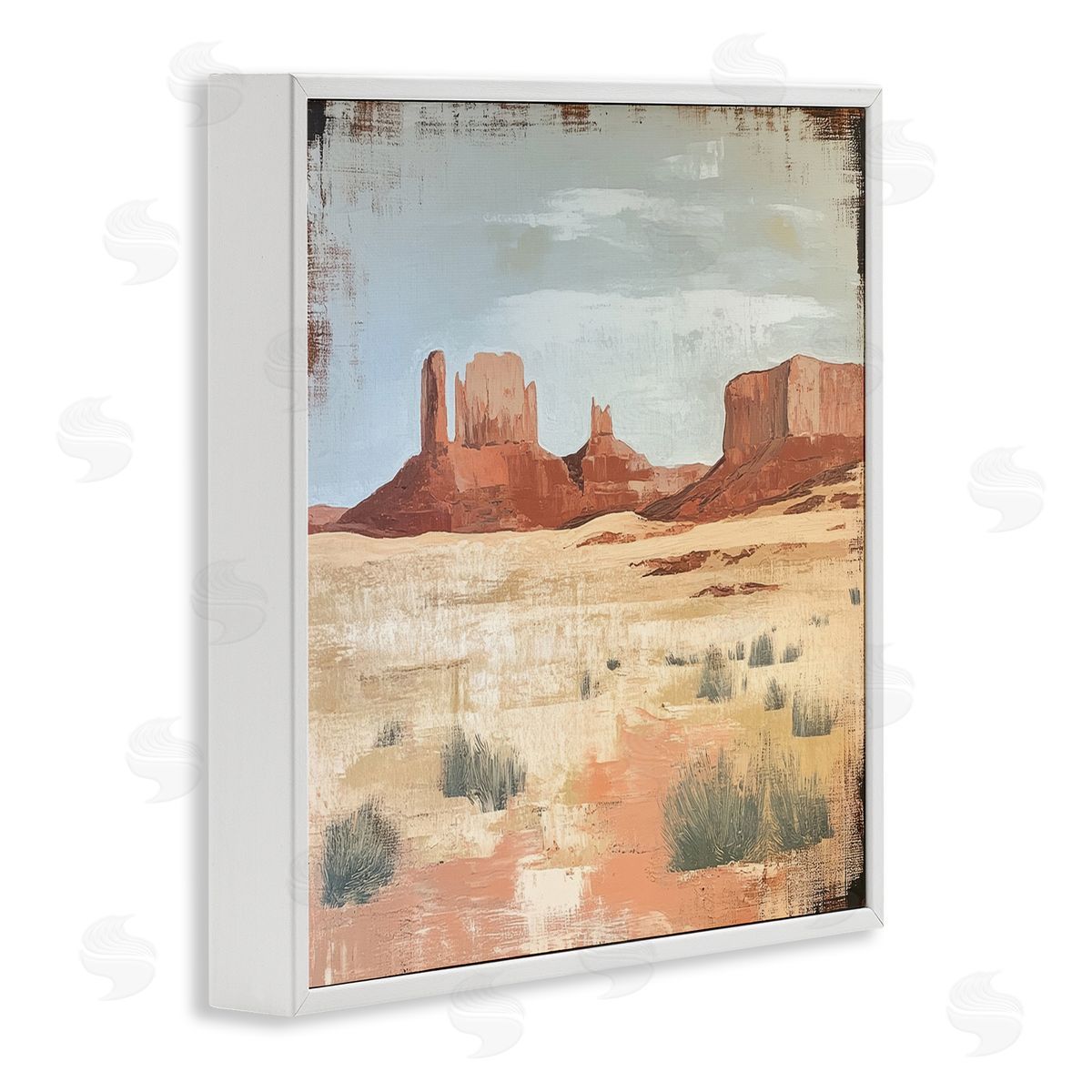 Petal Prints Design Desert Postcard Mesa Canvas Wall Art Print