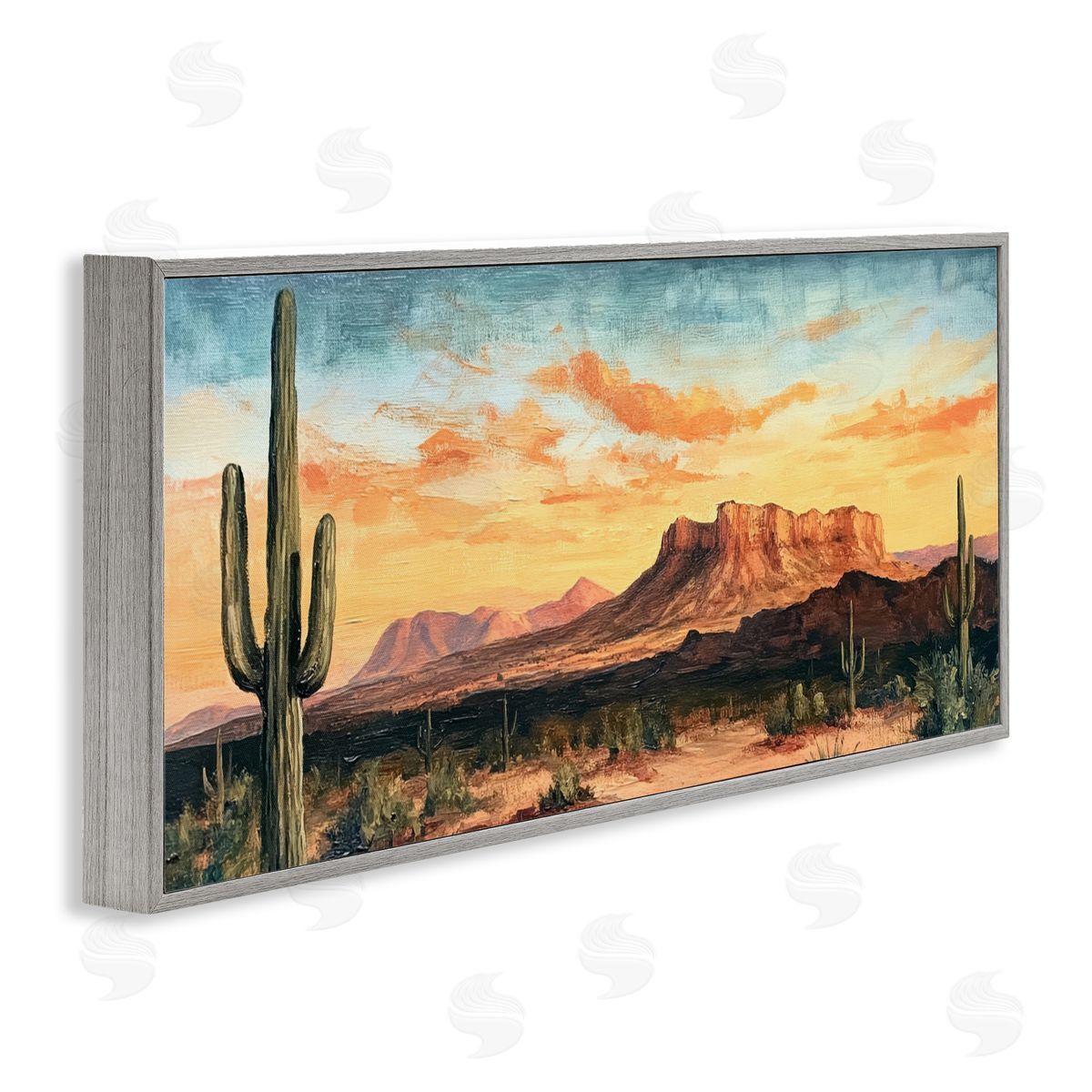 Petal Prints Design Classic Desert Sunrise Canvas Wall Art Print